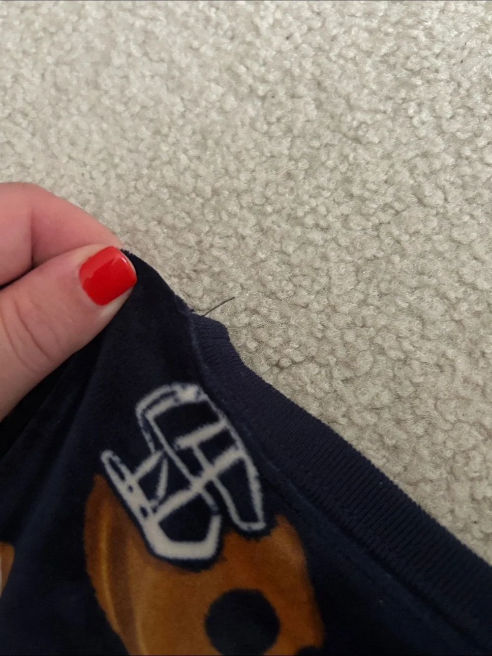 Carter's Navy Blue Football Print Pajama Set